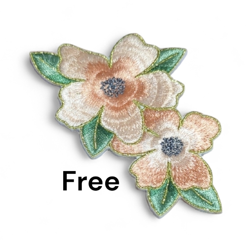 Floral Embroidered Earrings